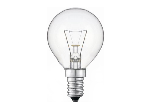 Kogellamp 25W E14 230V P45 versterkte constructie helder